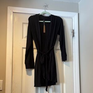 SKIMS Soft Lounge Short Rib Robe in Onyx S